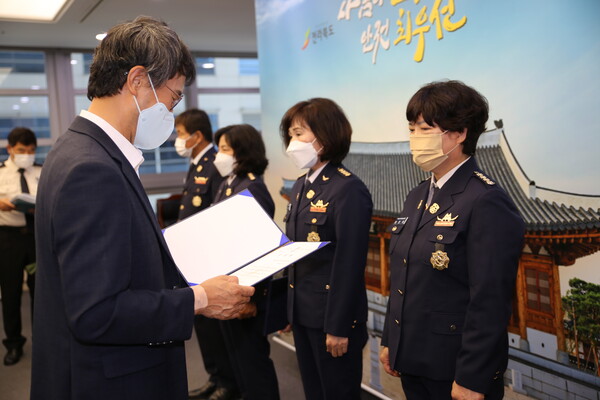 강선자 부안여성의용소방대장, 활동실적 유공 전라북도 도지사표창 수상
