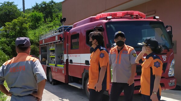 김병철 부안소방서장, 관내 유인 도서지역 현장방문