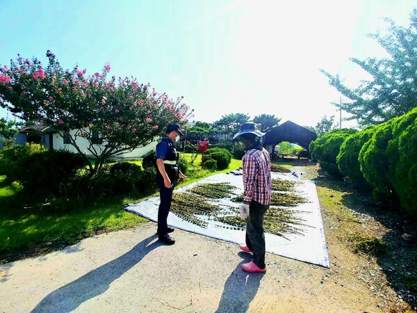 부안署 서림지구대 고추 등 농산물 절도 예방 나서