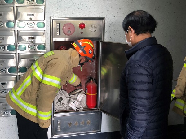 부안소방서, 관내 아파트 현지적응훈련