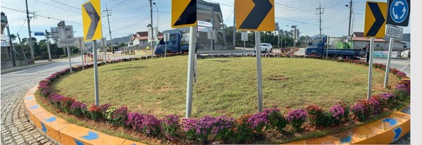 부안 보안면, 영전소재지 회전로타리 가을꽃 식재