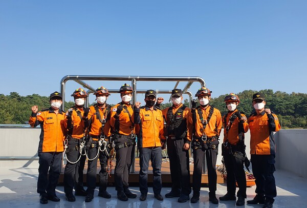 부안소방서, 훈련탑 활용 구조훈련 시연회