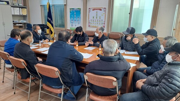 부안 주산면, 동절기 제설대책 간담회 개최