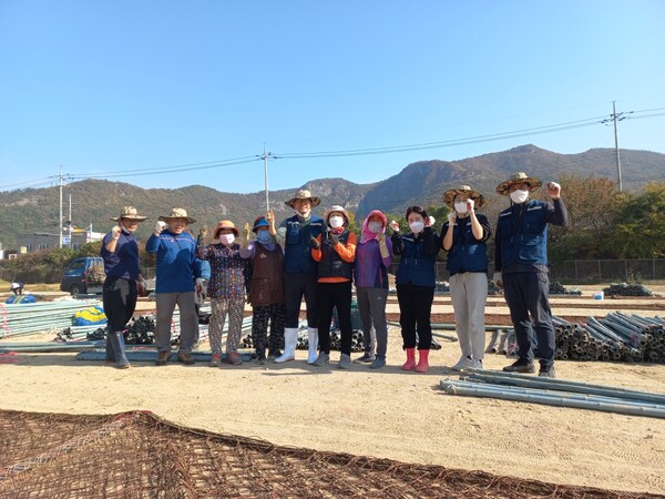 부안 변산면, 김 양식 분망 정비 일손돕기 솔선