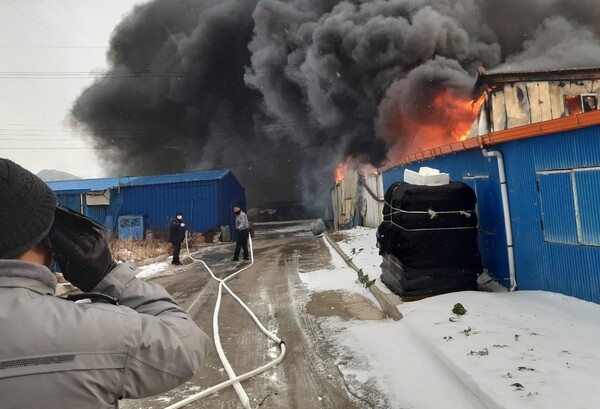 부안군 위도전담의용소방대, 섬지역 화재현장 큰 역할