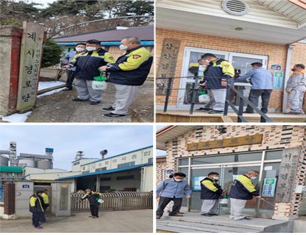 부안 행안면 의용소방대, 코로나19 예방 다중이용시설 방역활동