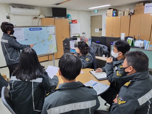 부안해경, 해양오염사고 상황처리 도상훈련 실시