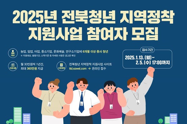 부안군, 지역정착 지원사업 참여자 모집