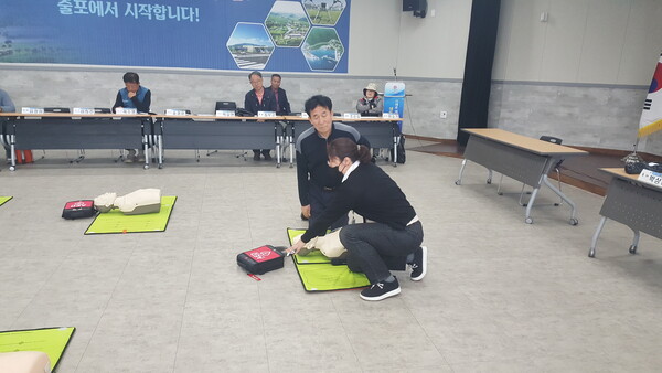 줄포면, 이장‧주민 대상 심폐소생술 교육 진행