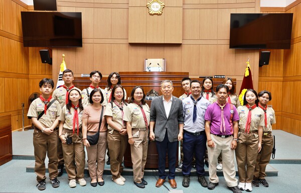 부안군의회, 필리핀 바기오시 과학고 스카우트연맹 대표단 방문 환영
