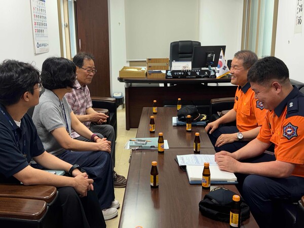 부안소방서 최길웅 서장, 취임 첫 행보로 부안상설시장 현장행정 펼쳐