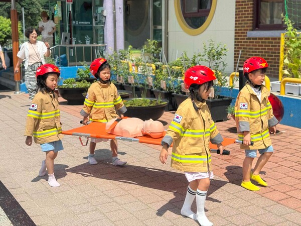 부안소방서, 해오름유치원 어린이 주도 재난안전훈련 실시