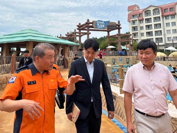 부안소방서장, 여름 휴가철 맞아 소노벨 변산 현장 안전관리 지도