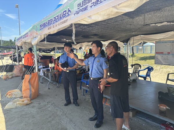 부안해경서장, 여름철 연안해역 현장점검 실시