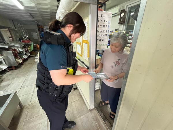 부안서 서림지구대, 공공기관 사칭 노쇼사기 예방 홍보활동 실시