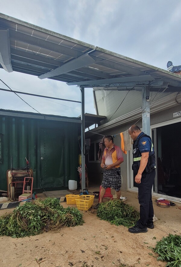 부안서 서림지구대, 가을철 농민 곁을 지키는 농산물 절도 예방활동 실시