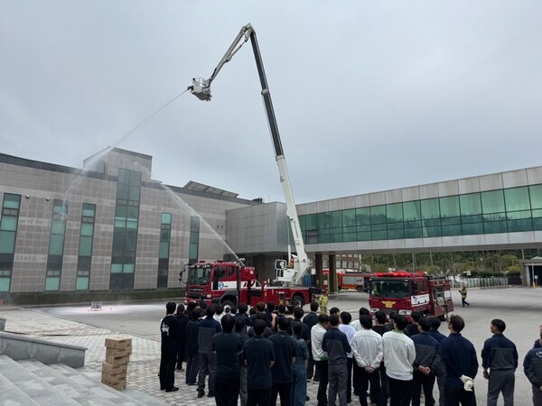 부안소방서, 참프레 합동소방훈련 실시