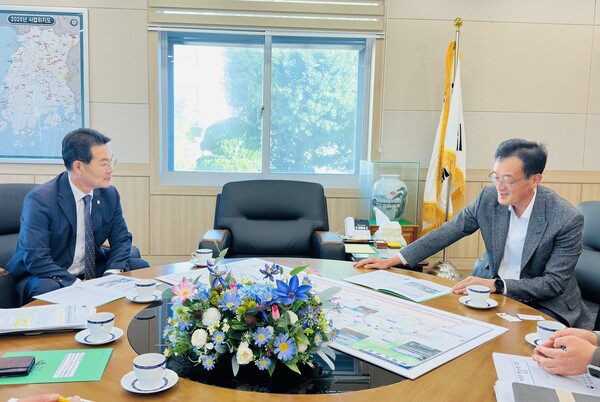 권익현 부안군수, 익산지방국토관리청 방문 현안사업 건의