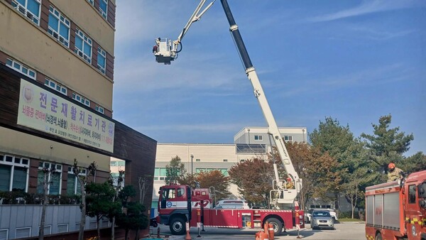 부안소방서, 부안효요양병원 합동소방훈련 실시