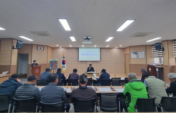 행안면, 동절기 설해 대비 제설반 안전교육 실시